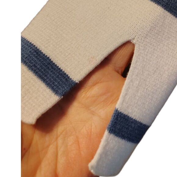 Rachel Zoe Blue Stripe Thick Cotton Long Sleeve Cardigan Sweater Size M......... - Picture 8 of 8